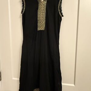 Pakistani Black top with Gold Embroidery